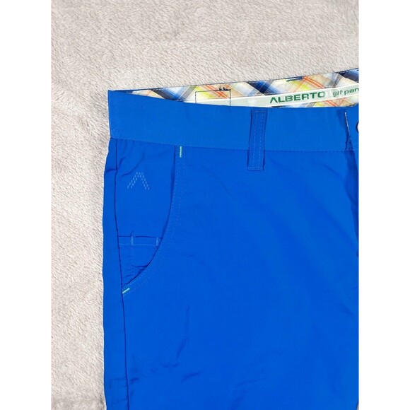 Alberto Golf Shorts Bright Blue Regular Slim Fit Earnie 3XDRY Cooler Size 50 - Picture 4 of 9